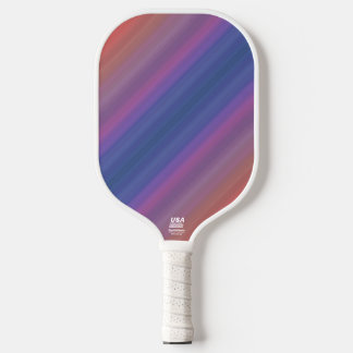 Orange Blue and Purple Stripes Abstract Art Design Pickleball Paddle