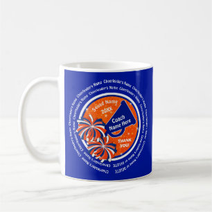 Orange, Blue and White Cheap, Cheer Coach Presents Coffee Mug