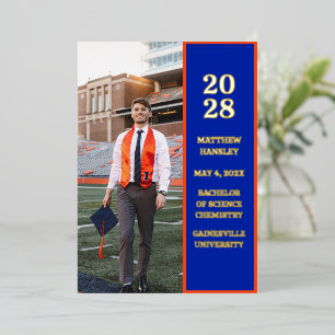 Orange Blue Class of 2026 Graduation Announcement