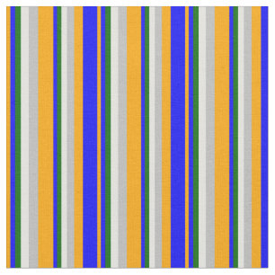 Orange, Blue, Dark Green, Light Cyan, and Grey Fabric