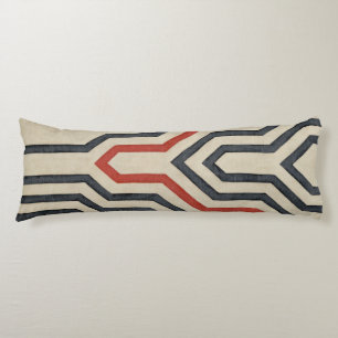 Orange & Blue Graphic Lines Body Cushion