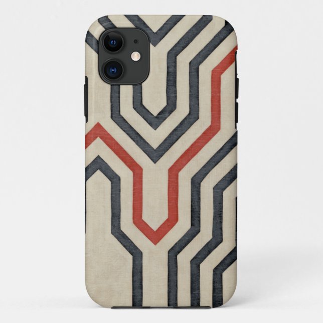 Orange & Blue Graphic Lines Case-Mate iPhone Case (Back)