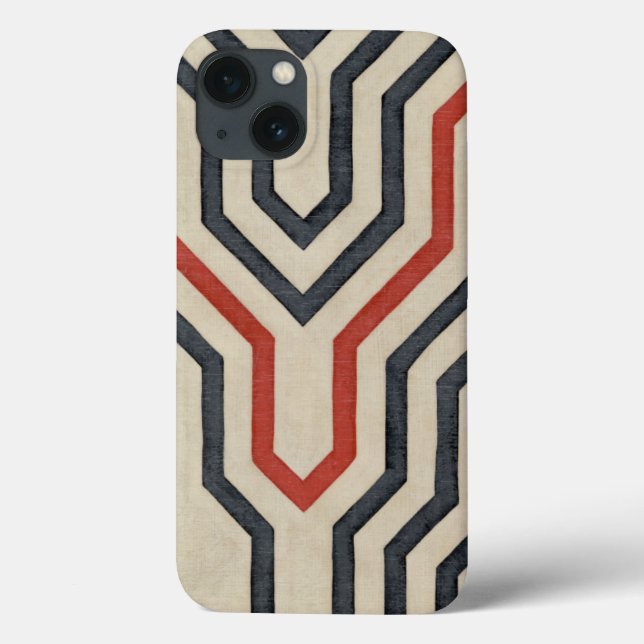 Orange & Blue Graphic Lines Case-Mate iPhone Case (Back)