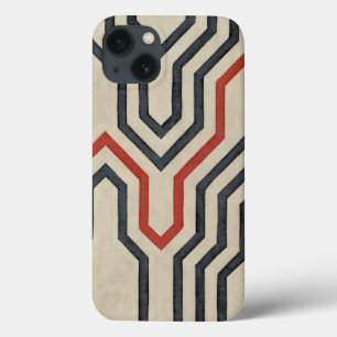Orange & Blue Graphic Lines iPhone 13 Case