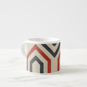 Orange & Blue Graphic Lines Espresso Cup