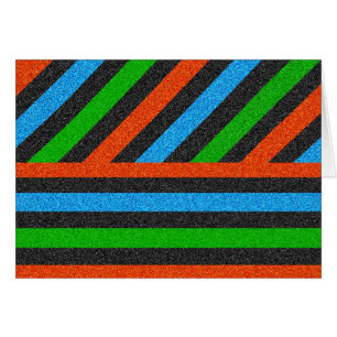 Orange, Blue, Green, Black Glitter Striped STaylor