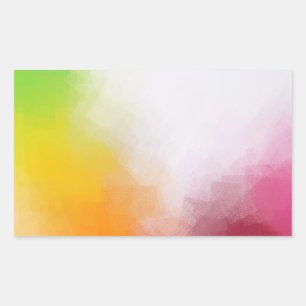 Orange Blue Green Pink Purple Modern Trendy Rectangular Sticker