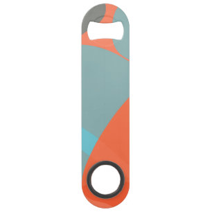 Orange, blue, modern, trendy wavy organic shapes