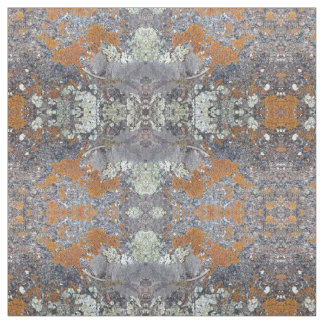 Orange Blue Moss Stone Fabric Pattern
