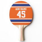 Orange Blue Sports Jersey with Name and Number
