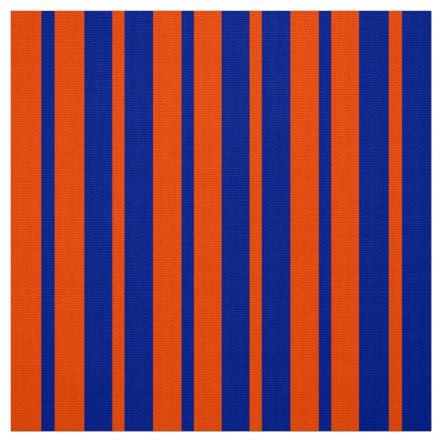 Orange Blue Stylish Stripes Pattern Design  Fabric (Swatch)