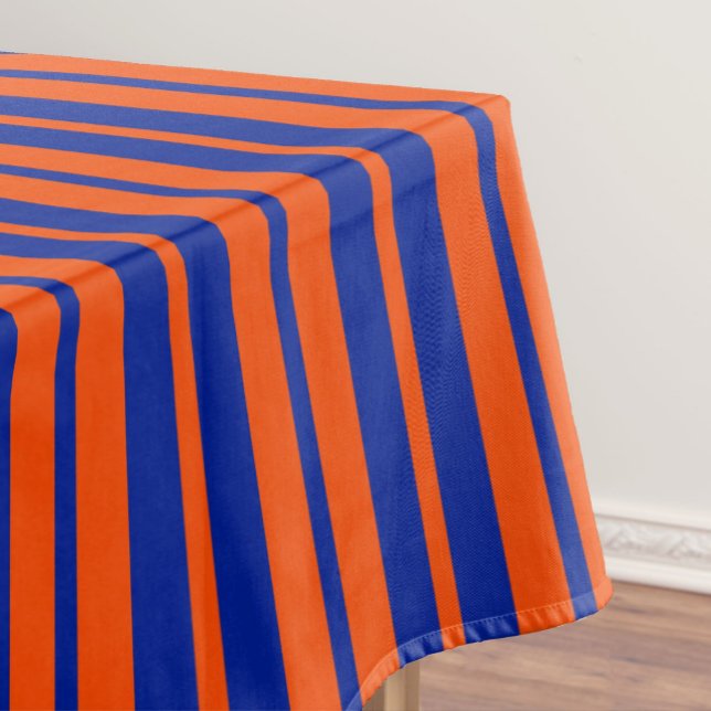 Orange Blue Stylish Stripes Pattern Design  Tablecloth (Creator Uploaded)