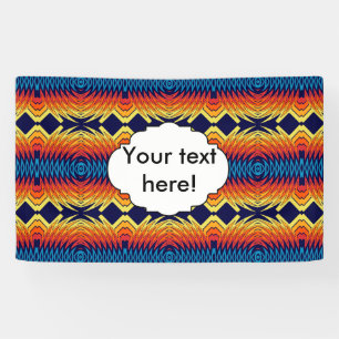 Orange blue windmill abstract design banner