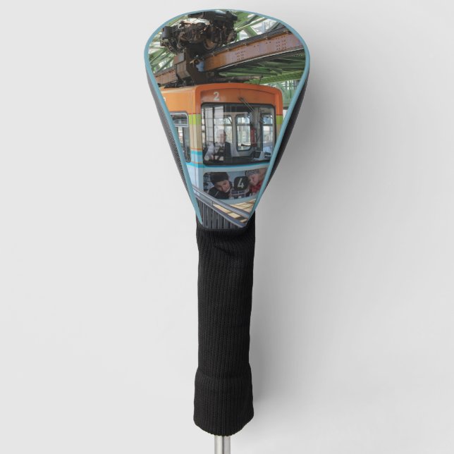 Orange Blue Wuppertal Floating Train Golf Head Cover (Front)