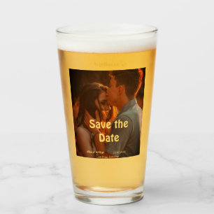 orange boho save the date QR add website name phot Glass