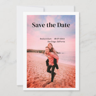 orange boho save the date QR add website name phot Invitation
