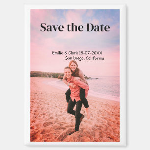 orange boho save the date QR add website name phot Magnet