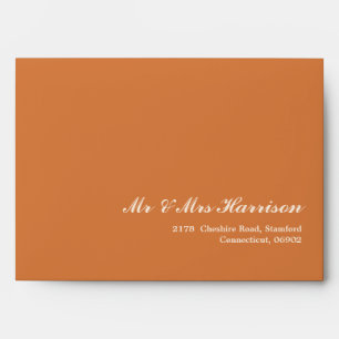 Orange Boho Wedding Envelope
