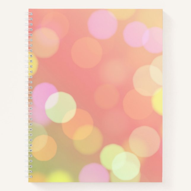 Orange Bokeh Bullet Journal / Lined Notebook (Front)