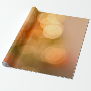 Orange bokeh lights wrapping paper