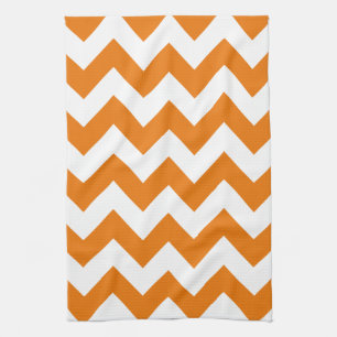 Orange Bold Chevron Tea Towel