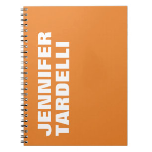 Orange Bold Minimalist Modern Elegant Professional Notebook
