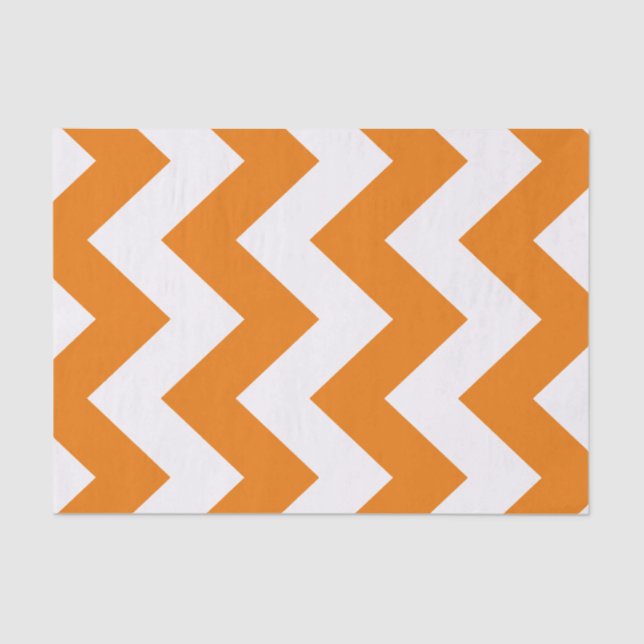 Orange Bold Mod Chevron Tissue Paper (Front)