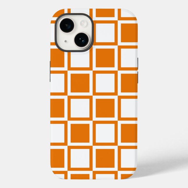Orange Bold Mod Squares Case-Mate iPhone Case (Back)
