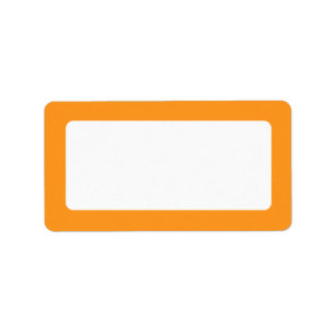 Orange border blank label