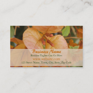 Orange Bougainvillea Business Card