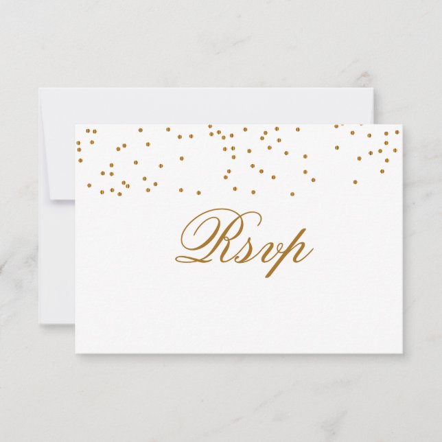 Orange Bouquet Flower  - Wedding RSVP (Front)