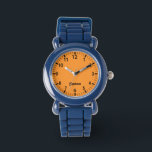 Orange Boys Personalized Kids Watch<br><div class="desc">Make every moment magical! Personalize this cute kids’ watch with your child’s name. Perfect for birthdays,  holidays,  and special milestones – a gift full of love and fun!</div>