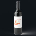 Orange bread couple emoji baked in love add name d wine label<br><div class="desc">Design</div>