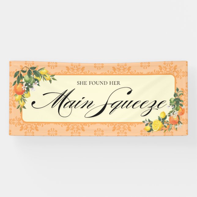 Orange Bridal Shower Banner (Horizontal)