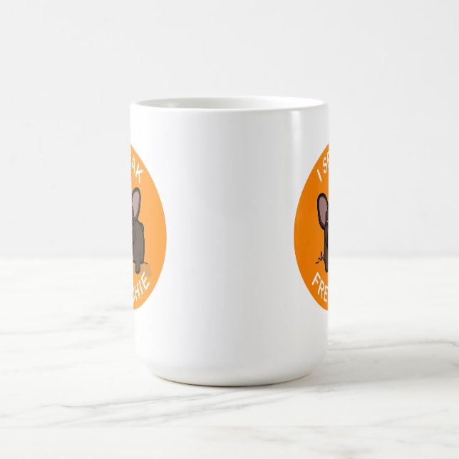 Orange Brindle I Speak Frenchie Coffee Mug (Center)