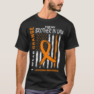 Orange Brother In Law Leukaemia Awareness American T-Shirt