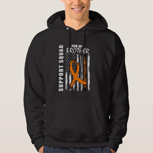 Orange Brother Multiple Sclerosis Flag Supporter P Hoodie (Front)