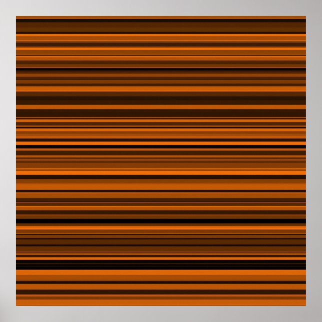 Orange Brown Black Stripes Poster (Front)