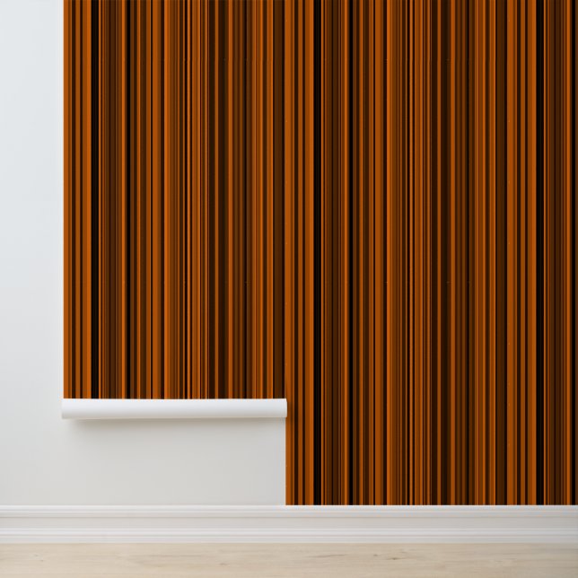 Orange Brown Black Stripes Wallpaper (Application)