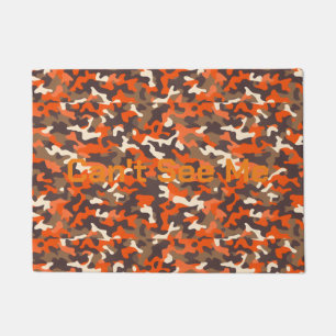 Orange & Brown Camo Doormat
