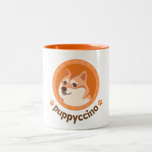 Orange Brown Cute Puppy Illustration Mug