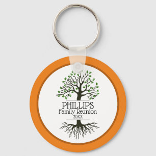 Orange & Brown Family Reunion Key Ring