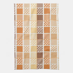 Orange Brown Kitchen Hand Towel