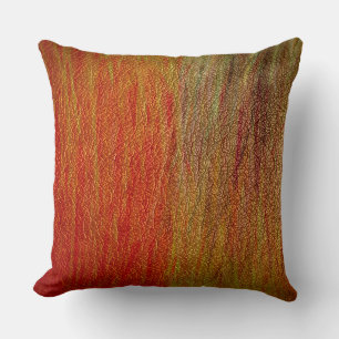 Orange Brown Leather #2 Cushion