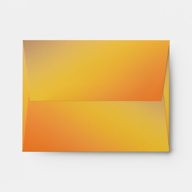 Orange Brown Ombre Gradient Blur Abstract Design Envelope (Back (Top Flap))