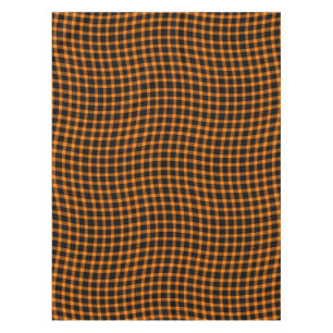 Orange Brown Plaid Chequered Seamless Pattern Tablecloth