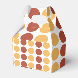 Orange Brown Polka Dot Pattern Favour Box
