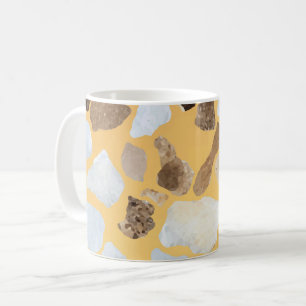 Orange Brown Terrazzo Pattern Coffee Mug