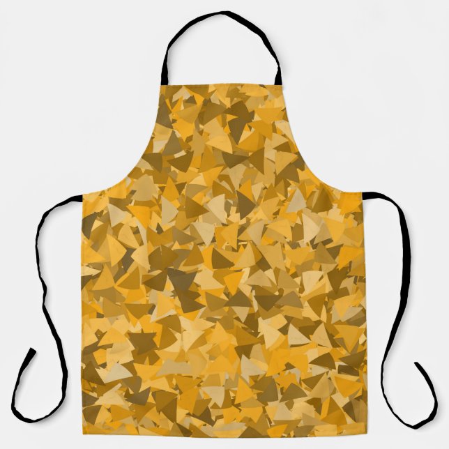 Orange Brown Triangle Pattern Apron (Front)
