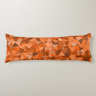 Orange Brown Triangle Pattern Body Cushion